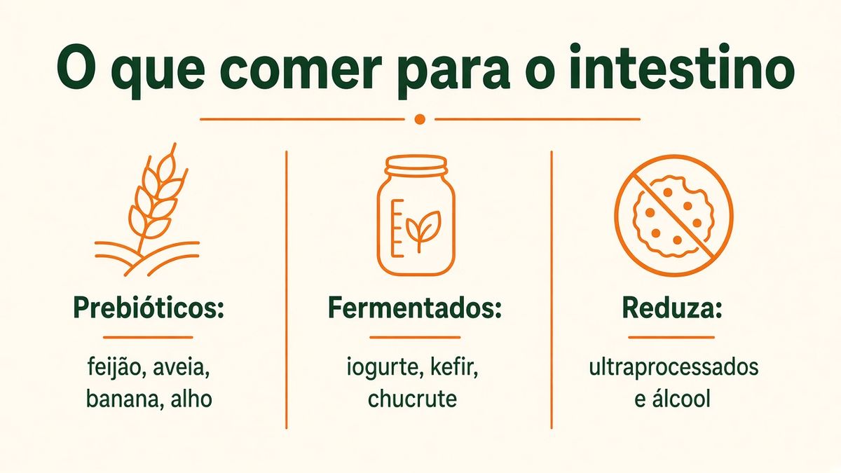 Alimentos para a microbiota intestinal: fibras prebióticas, fermentados e menos ultraprocessados